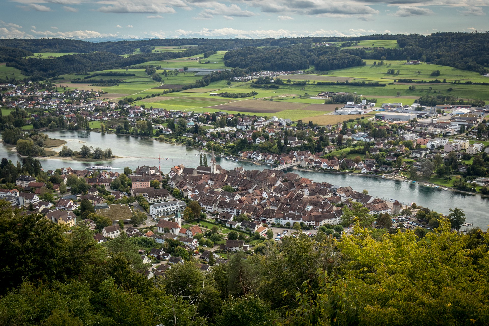 Szwajcaria Stein am Rhein widok z zamku Hohenklingen tn